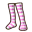 Pink Striped Knee-High Socks